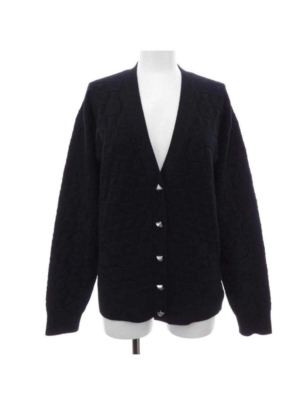 Hermes Medallion Cardigan Black 36